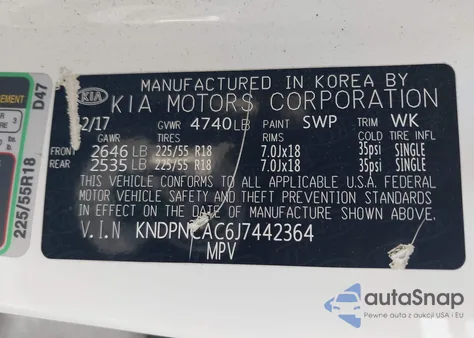 2018 Kia Sportage Ex from USA, damaged, VIN KNDPNCAC6J7442364
